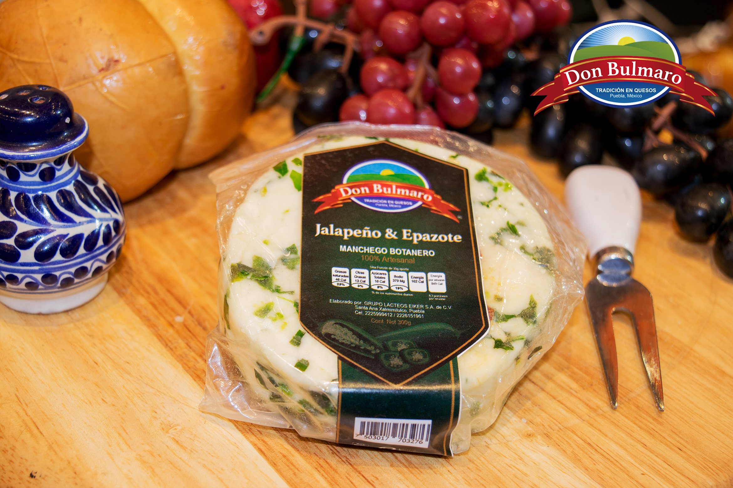 Queso Manchego Jalapeño y Epazote - Quesos Don Bulmaro
