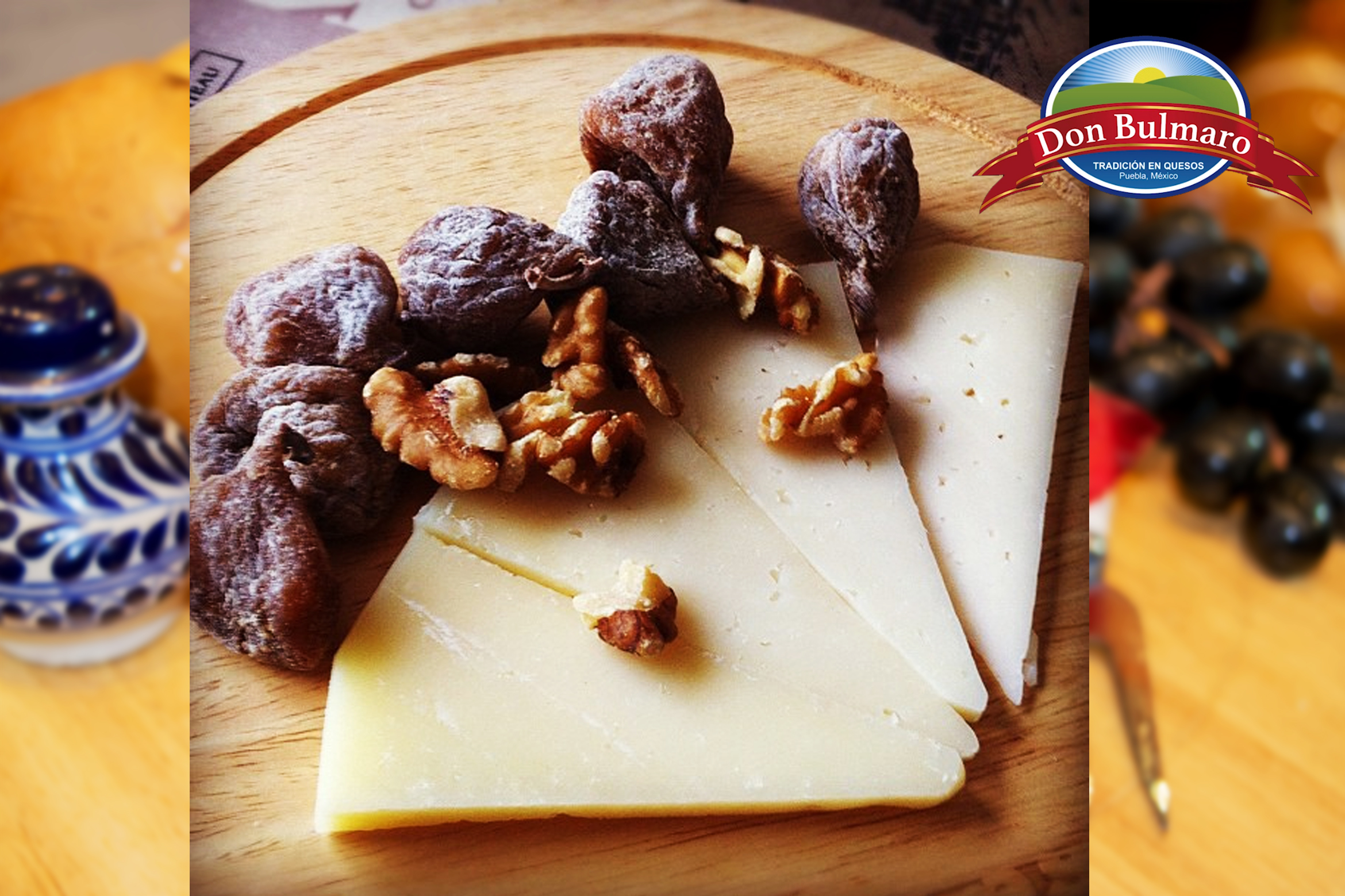 Queso Manchego con Arándanos y Nuez - Quesos Don Bulmaro